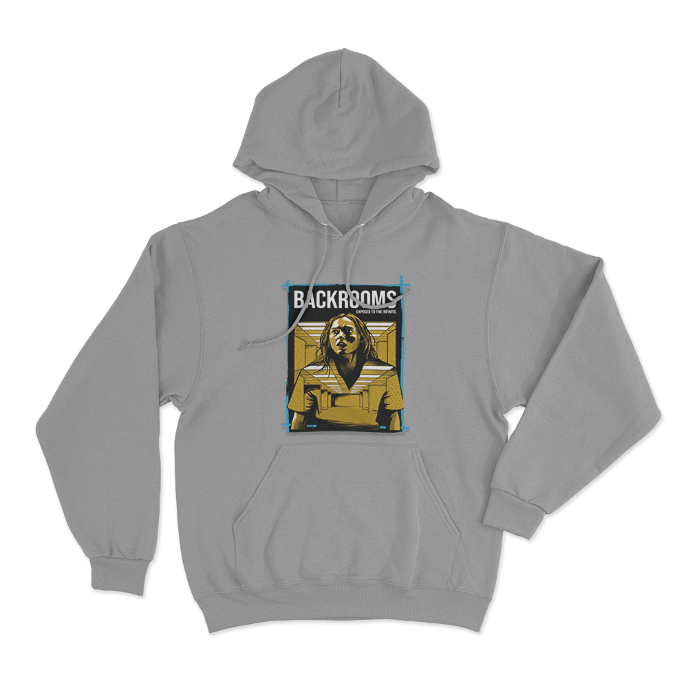 Backrooms Exposed To The Infinite Unisex Hoodie Grey Backrooms Exposed To The Infinite Unisex Hoodie Grey