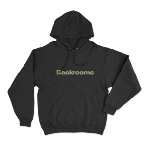 Backrooms Vintage Text Unisex Hoodie Black