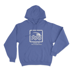 Level 37 The Poolrooms Unisex Hoodie Blue