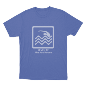 Level 37 The Poolrooms Unisex T Shirt Blue